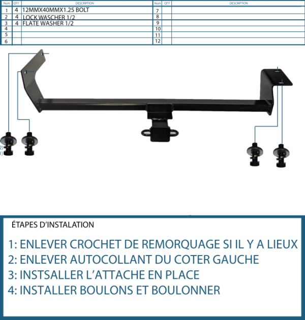 Attache Remorque (Hitch) pour Toyota RAV4 de 2019 à Aujourd'hui - Image 2