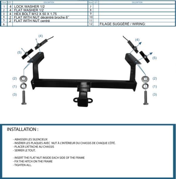 Attache Remorque (Hitch) pour Subaru Crosstrek de 2017 à Aujourd'hui – Image 2