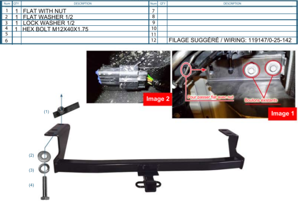 Attache Remorque (Hitch) pour Ford EcoSport de 2018 à 2021 - Image 2