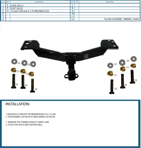 Attache Remorque (Hitch) pour Kia Sportage et Hyundai Tucson de 2005 à 2010 – Image 2