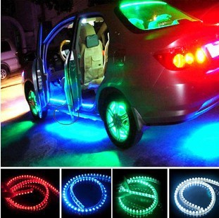 Kits de voiture de lumière LED extérieur néon voiture sans fil