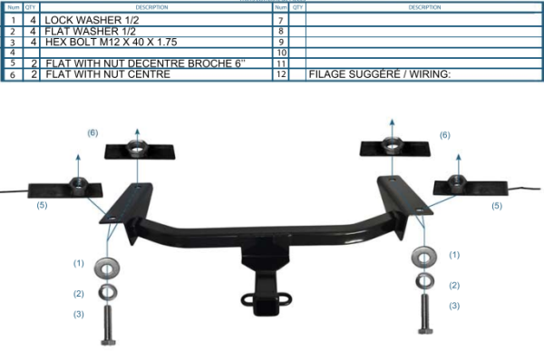 Attache Remorque (Hitch) pour Mazda CX9 2017 et + - Image 2
