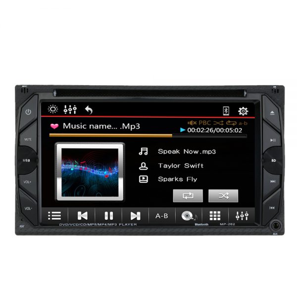 Auto Radio lecteur DVD CD tactile double din de 6.2 pouces d’écran