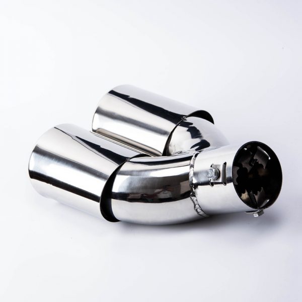 Embout d’échappement d’exhaust double universel pour auto en Stainless inox