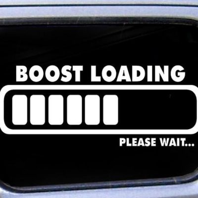 Autocollant Boost Loading pour vitre automobile modifiée