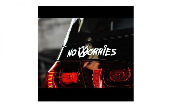 Autocollant No Worries avec le logo de Volkswagen