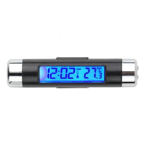 Horloge et thermomètre à affichage bleu digitale pour la voiture