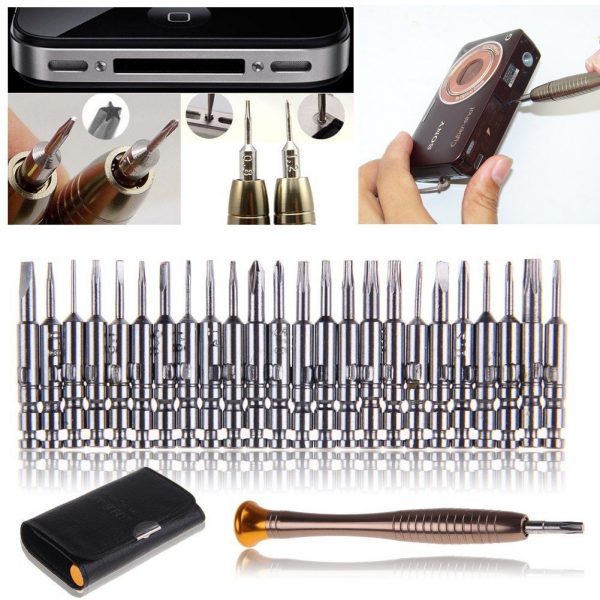 Outils de précision 25 en 1 portable contenant tournevis pour électronique et cellulaire