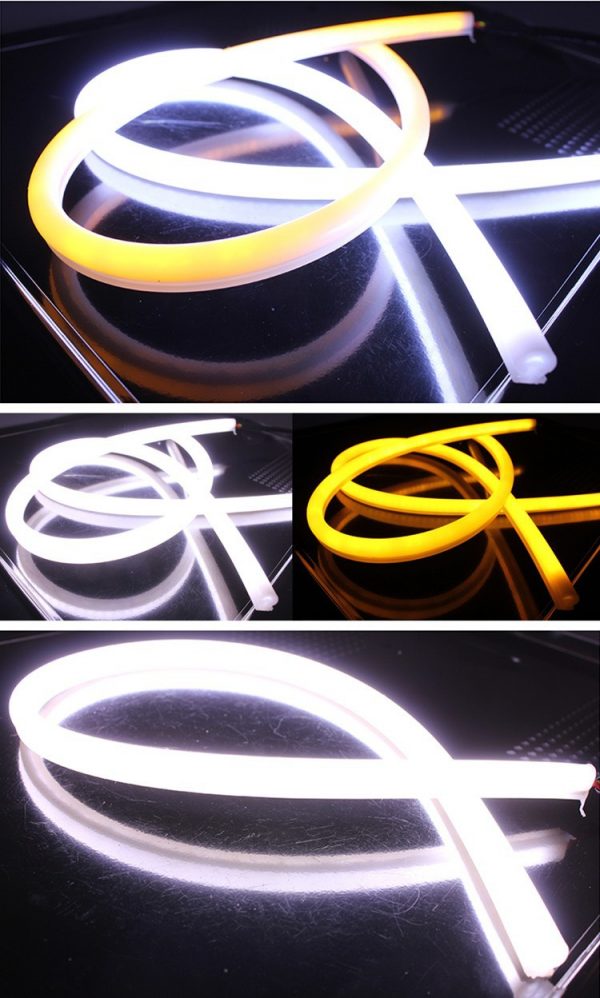 Paire de tube lumineux décoratif pour les lumières avant du véhicule