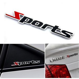 Autocollant Sports pour automobile adhésif sticker chrome