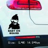Autocollant bébé à bord baby on board pour auto avec attitude et à la mode
