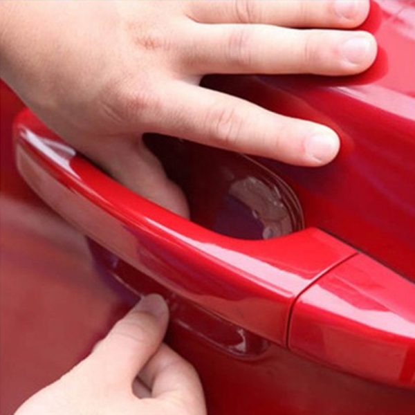 Protecteur adhésif transparent pour la porte de la voiture derrière les poignées